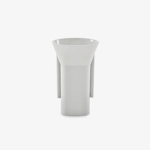 Wazon Tikal — Ligne Roset, biały ceramiczny, widok z przodu