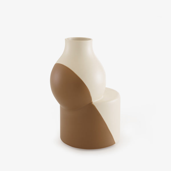Wazon Amalgame — Ligne Roset, dwukolorowy design, widok z przodu