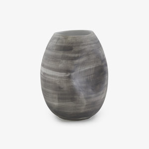 Wazon Pression — Ligne Roset, ceramika w kolorze szarym, widok z przodu