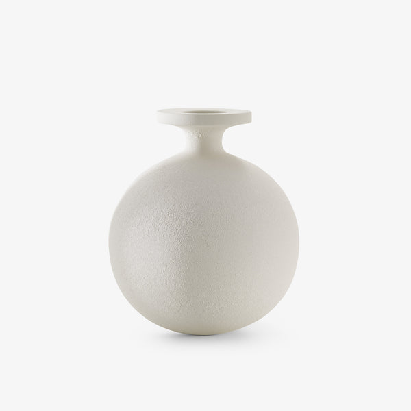 Wazon Lundi 22/02 Large — Ligne Roset, ceramika w kolorze białym, widok z przodu