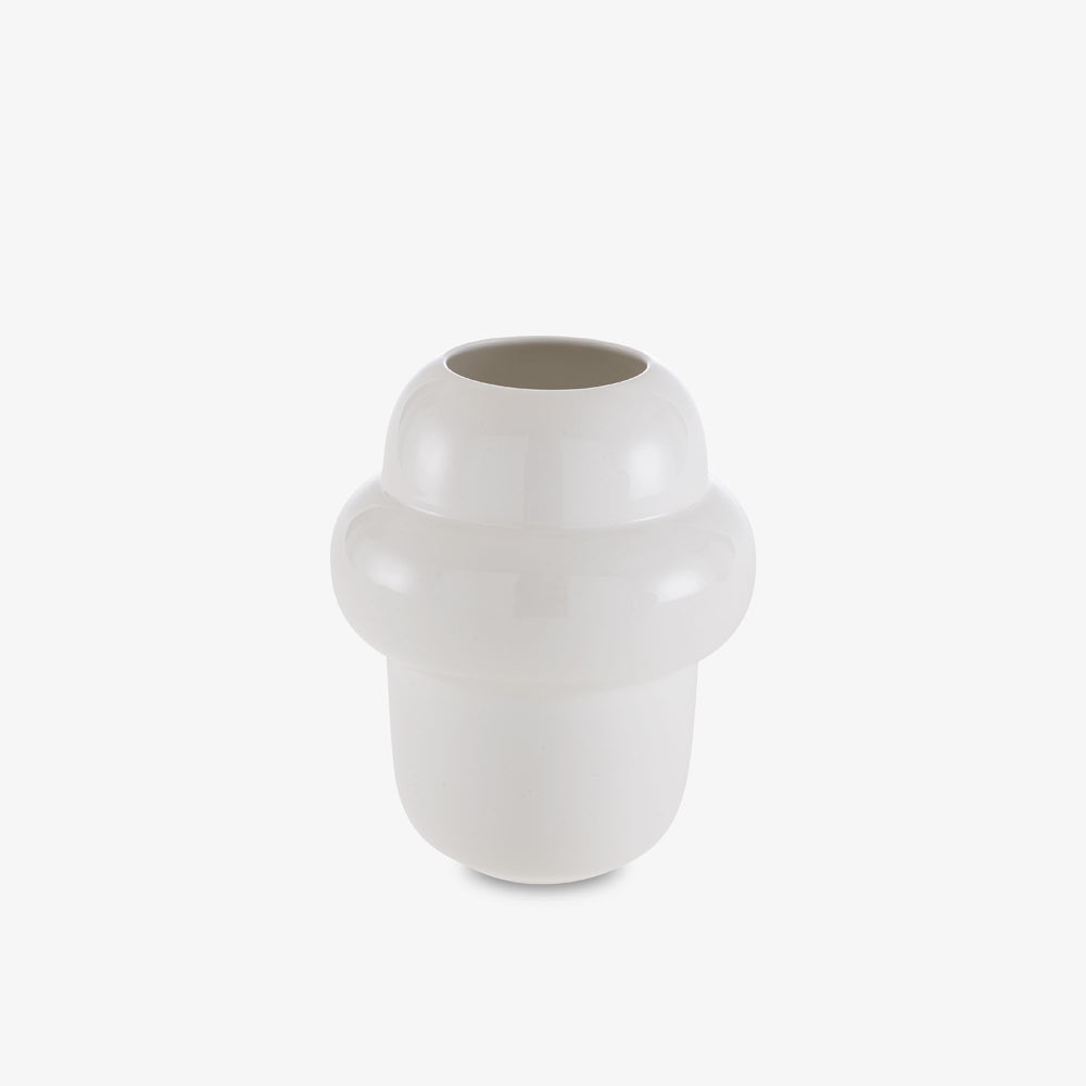 Wazon Propolis medium — Ligne Roset, ceramika biała, widok z przodu