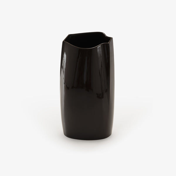 Wazon Morph Large — Ligne Roset, ceramika w kolorze brązowym, widok z przodu