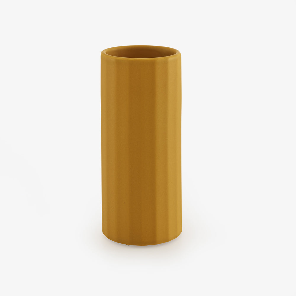 Wazon Dalia small — Ligne Roset, ceramika w kolorze złocistym, widok z przodu