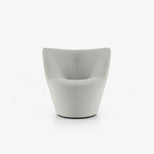 Fotel Anda — Ligne Roset, tapicerka jasna tkanina, widok z przodu
