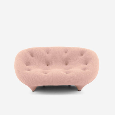 Sofa Ploum Small High Back — Ligne Roset, tapicerka w tkaninie pudrowy róż, widok z przodu