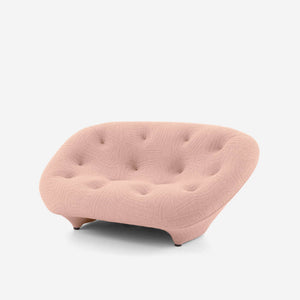 Ploum Small High Back — widok z boku, zaokrąglona forma z przeszyciami