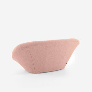 Ploum Small High Back — widok z tyłu, tapicerka w kolorze pudrowy róż