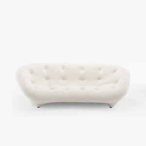 Sofa Ploum Large — Ligne Roset, tapicerka w tkaninie kremowej, widok z przodu