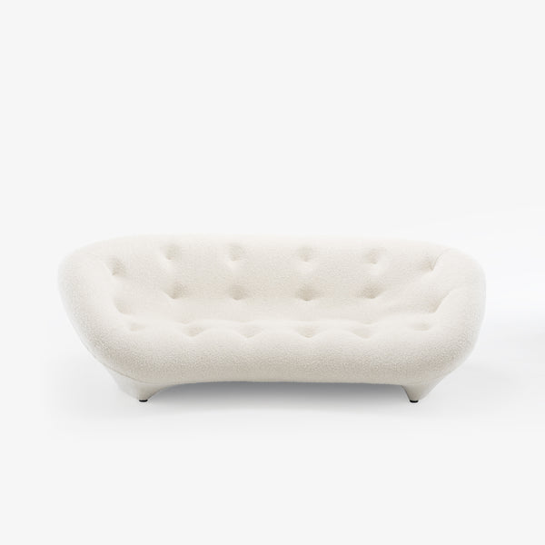 Sofa Ploum Large — Ligne Roset, tapicerka w tkaninie kremowej, widok z przodu