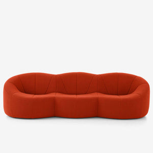 Sofa Pumpkin Duża — Ligne Roset, tapicerka w tkaninie terakota, widok z przodu