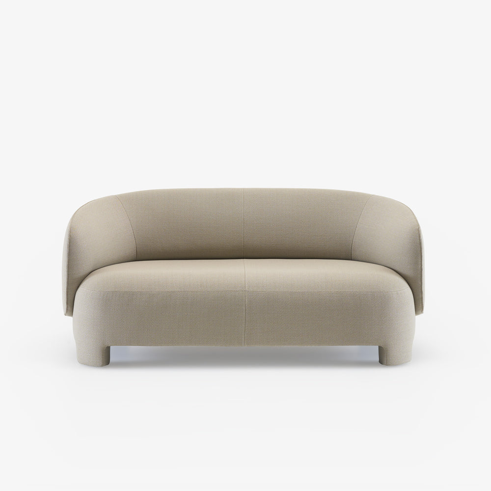 Sofa Taru Medium — Ligne Roset, tapicerka jasna tkanina, widok z przodu