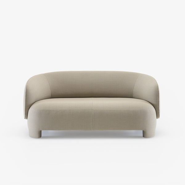 Sofa Taru Medium — Ligne Roset, tapicerka jasna tkanina, widok z przodu