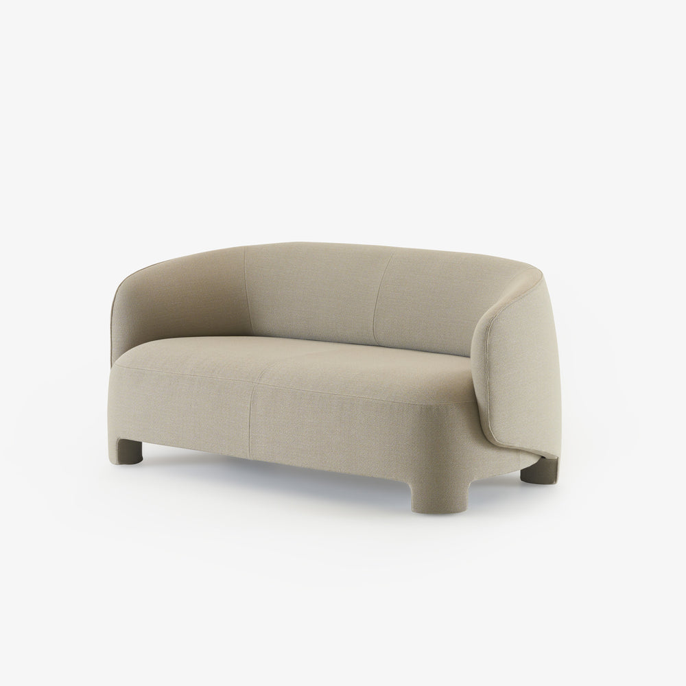 Sofa Taru Medium — Ligne Roset, tapicerka jasna tkanina, widok z przodu