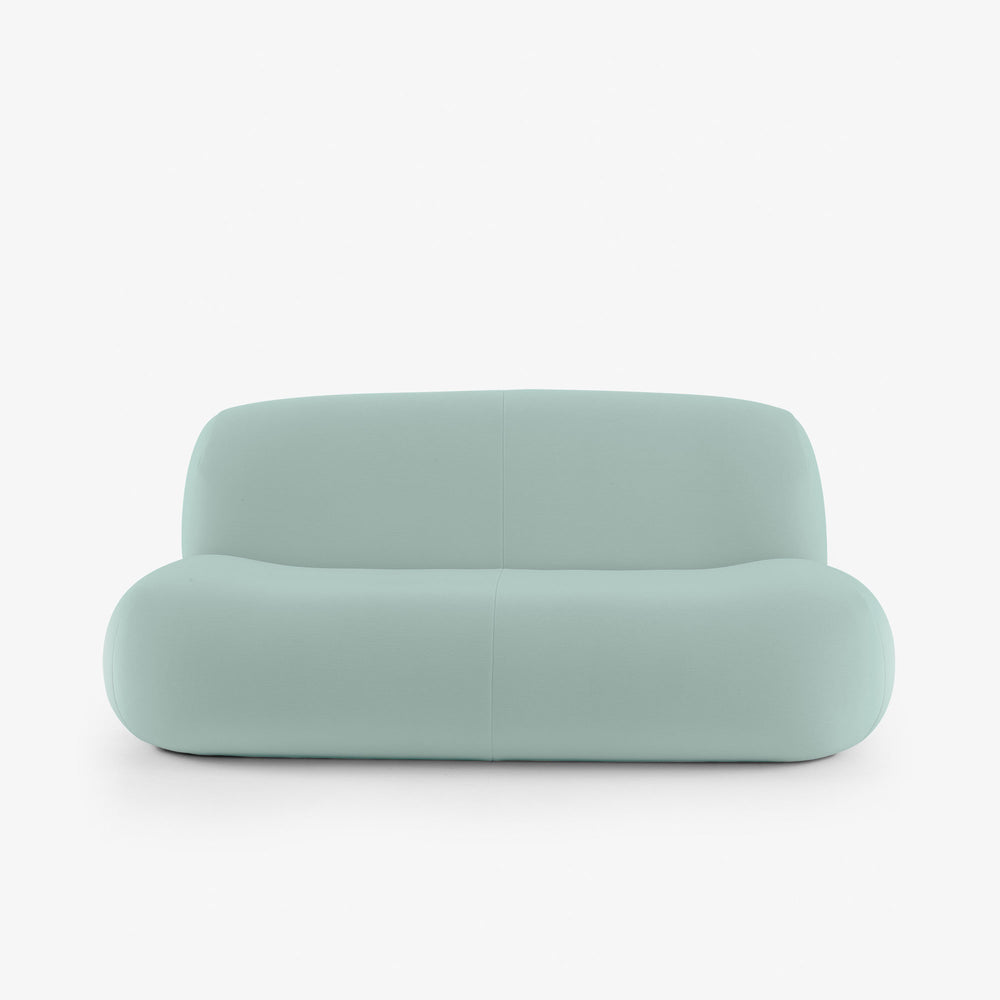 Sofa Pukka Medium — Ligne Roset, tapicerka miętowa, widok z przodu