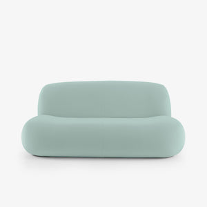Sofa Pukka Medium — Ligne Roset, tapicerka miętowa, widok z przodu