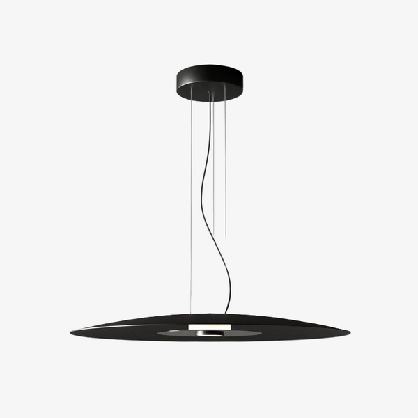Lampa wisząca BigCoss — Aromas Del Campo, czarna owalna kopuła, widok z przodu