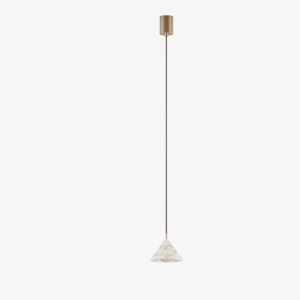 Lampa wisząca Anza — Aromas Del Campo, abażur marmurowy, widok z przodu