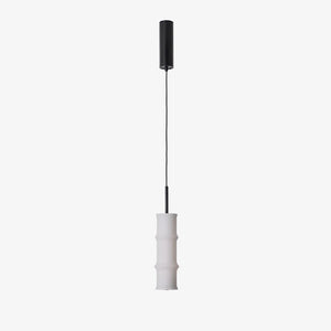 Lampa wisząca Canna — Aromas Del Campo, abażur cylindryczny w kolorze białym, widok z przodu