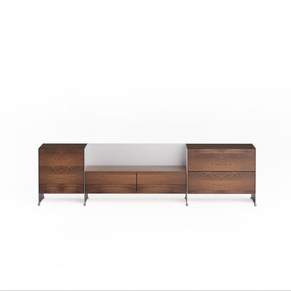Aloox Set 3 — wariant drewna wenge, widok frontalny, struktura drewna