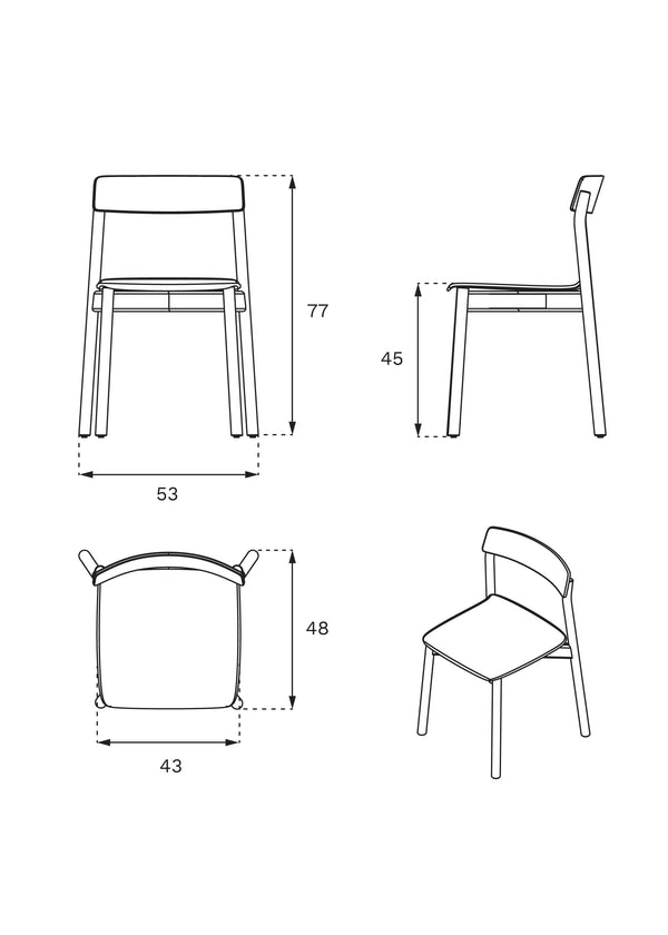 ARCHE SOFT chair / Black oak KRYSTIAN KOWALSKI