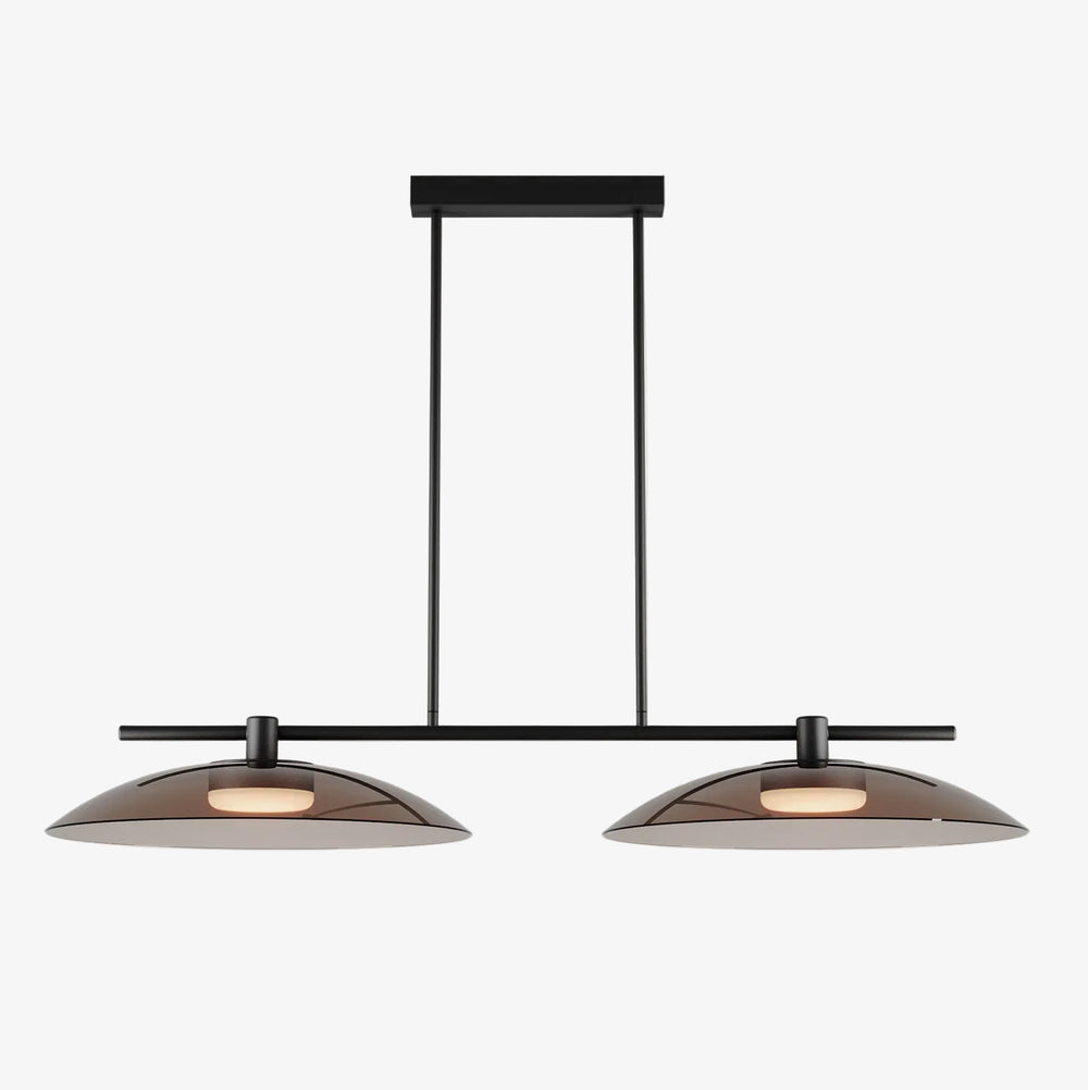 Lampa wisząca Betty 2 — Aromas Del Campo, dwa kloszowe abażury, struktura metalowa, widok z przodu