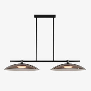 Lampa wisząca Betty 2 — Aromas Del Campo, dwa kloszowe abażury, struktura metalowa, widok z przodu