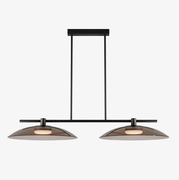 Lampa wisząca Betty 2 — Aromas Del Campo, dwa kloszowe abażury, struktura metalowa, widok z przodu