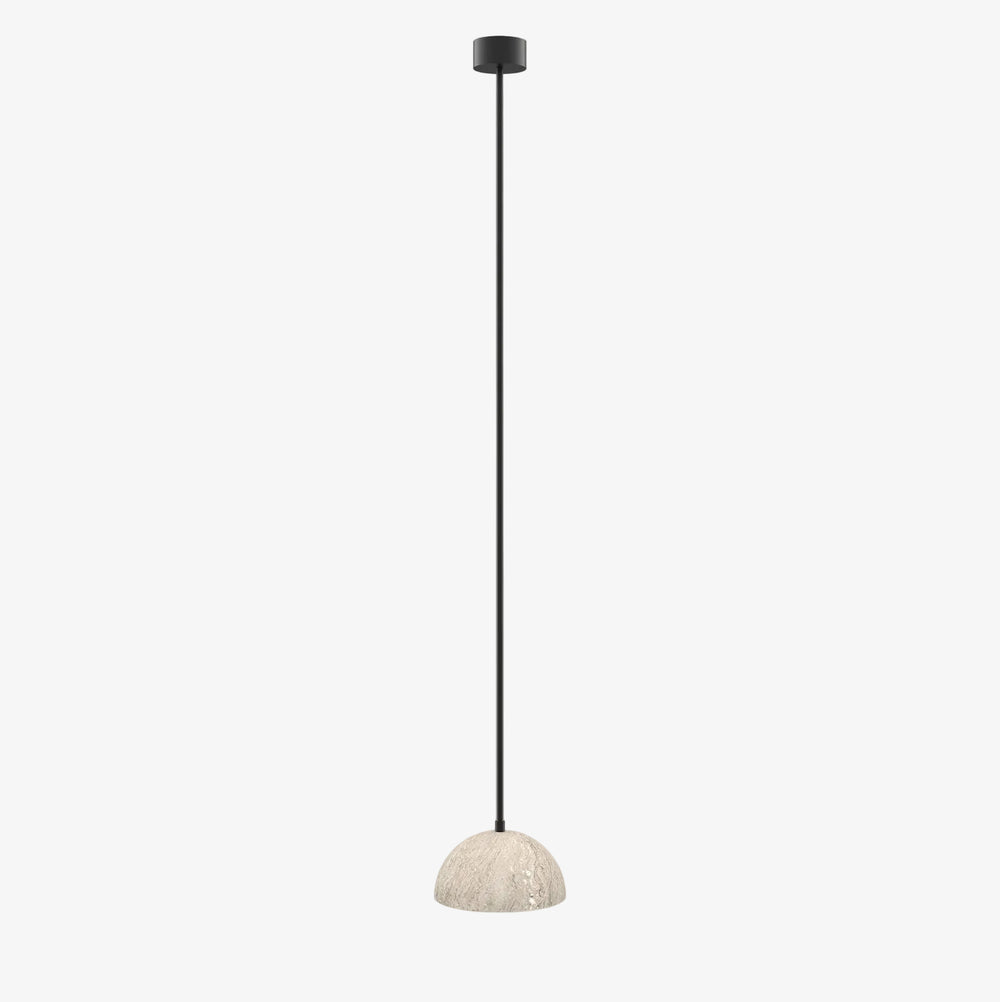 Lampa wisząca Big Dussa — Aromas Del Campo, abażur betonowy, zawieszenie na czarnym stelażu