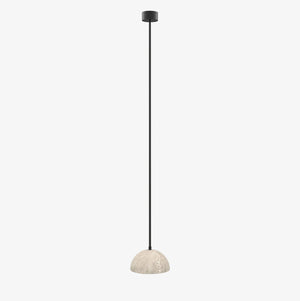 Lampa wisząca Big Dussa — Aromas Del Campo, abażur betonowy, zawieszenie na czarnym stelażu