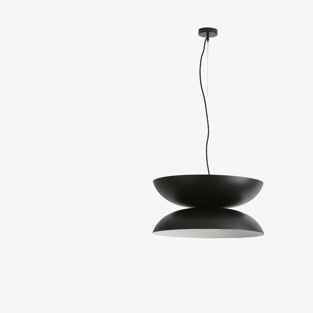 Lampa wisząca Yoyo — Aromas Del Campo, metal czarny, geometryczna forma, widok z przodu