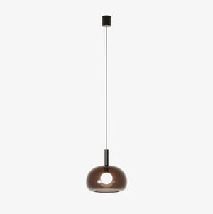 Lampa wisząca Cloud — Aromas Del Campo, szklany klosz w kolorze dymnym, widok z przodu