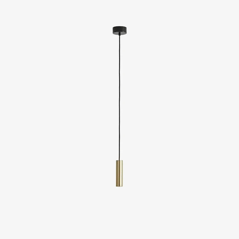 Lampa wisząca Maru — Aromas Del Campo, tulejka metalowa w kolorze mosiądzu, widok frontalny