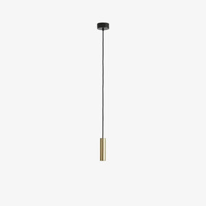 Lampa wisząca Maru — Aromas Del Campo, tulejka metalowa w kolorze mosiądzu, widok frontalny