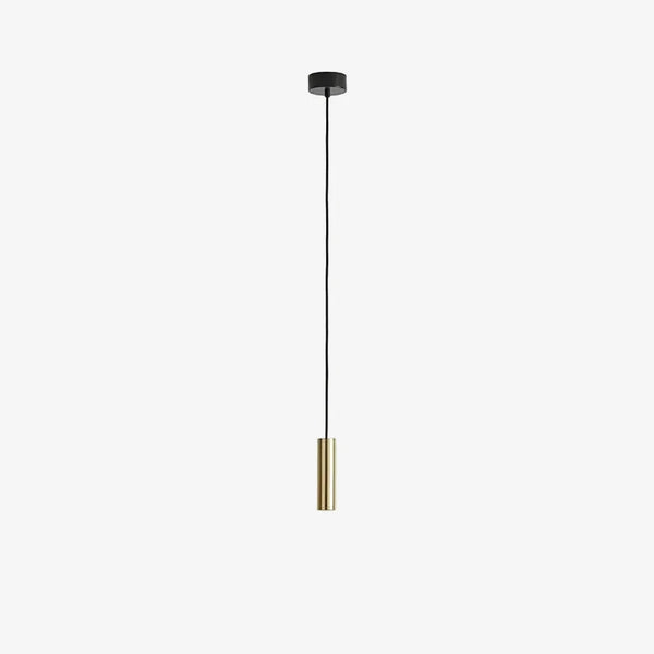 Lampa wisząca Maru — Aromas Del Campo, tulejka metalowa w kolorze mosiądzu, widok frontalny