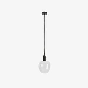Lampa wisząca C1012 — Aromas Del Campo, szklany klosz mleczny, zawieszenie na czarnym sznurze
