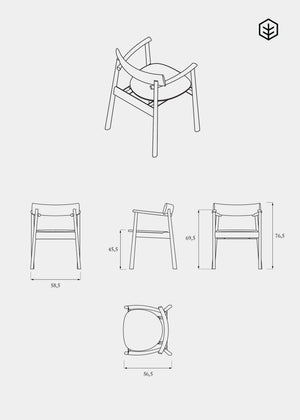 ELIPSA chair / Black oak Tamo