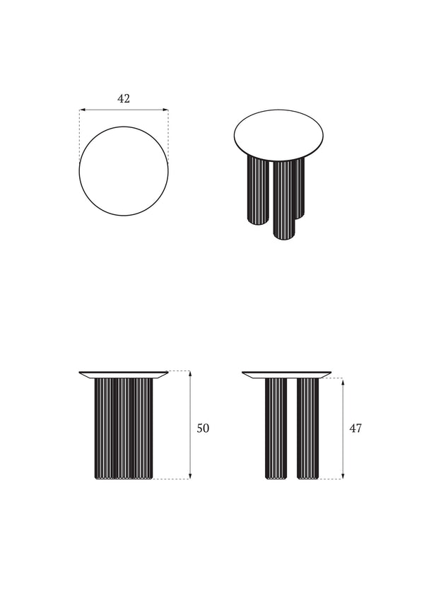 FILAR HIGH side table / Black ash Kenyon Yeh