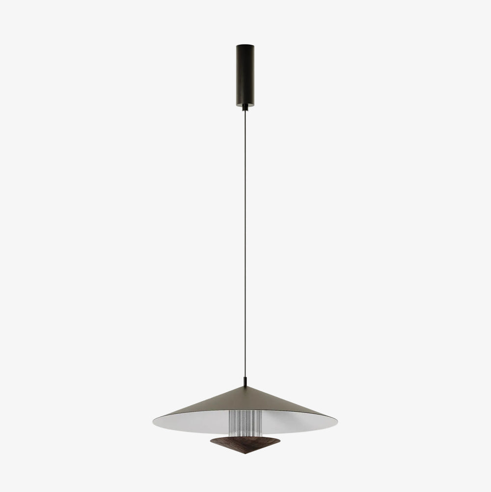 Lampa wisząca Gehit — Aromas Del Campo, metalowy klosz w kolorze czarnym, widok z przodu