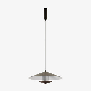 Lampa wisząca Gehit — Aromas Del Campo, metalowy klosz w kolorze czarnym, widok z przodu