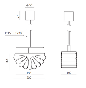Lampa wisząca Gina