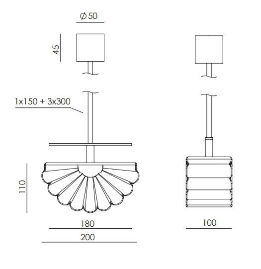 Lampa wisząca Gina