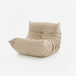 Fotel Togo Ligne Roset – Alcantara Dune (OUTLET – Dostępny od ręki)