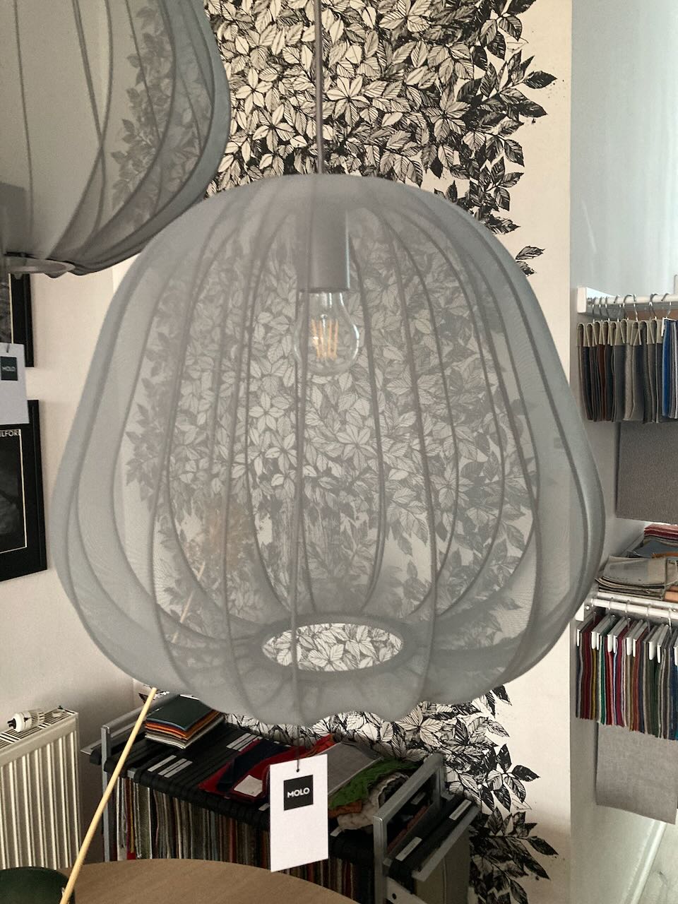 Lampa wisząca Bolia Balloon Ø47 – Jasnoszara / Tkanina (Produkt z ekspozycji)