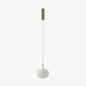 Lampa wisząca Irzo — Aromas Del Campo, abażur plisowany, zawieszenie na długim przewodzie