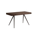 Biurko JFK Home Desk — Norr11, blat drewniany, nogi metalowe czarne, widok z przodu