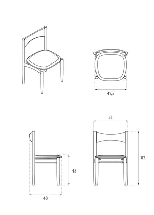 KEMI chair / Dark oak Tamo