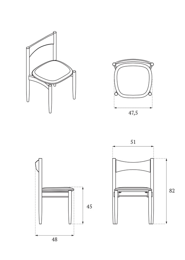 KEMI chair / Black oak Tamo