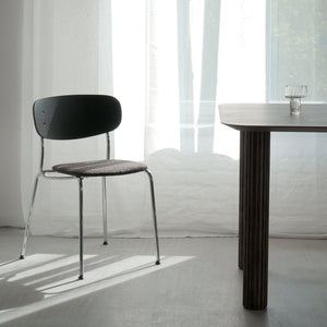 SPLOT chair / Chrome / Black oak MARCIN LASKOWSKI