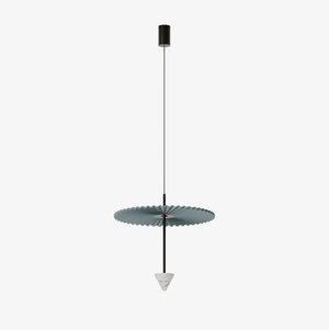 Lampa wisząca Vant — Aromas Del Campo, metalowy talerz w kolorze szarym, widok z przodu