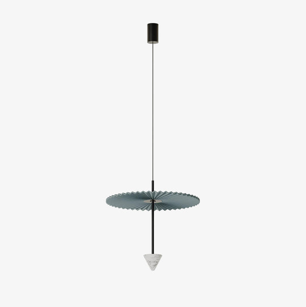 Lampa wisząca Vant — Aromas Del Campo, metalowy talerz w kolorze szarym, widok z przodu